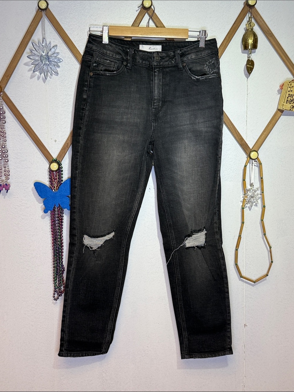 KanCan Faded Black Ripped Skinny Jeans